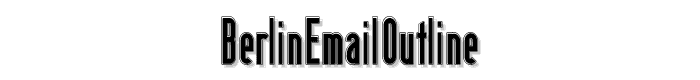 Berlin Email Outline font